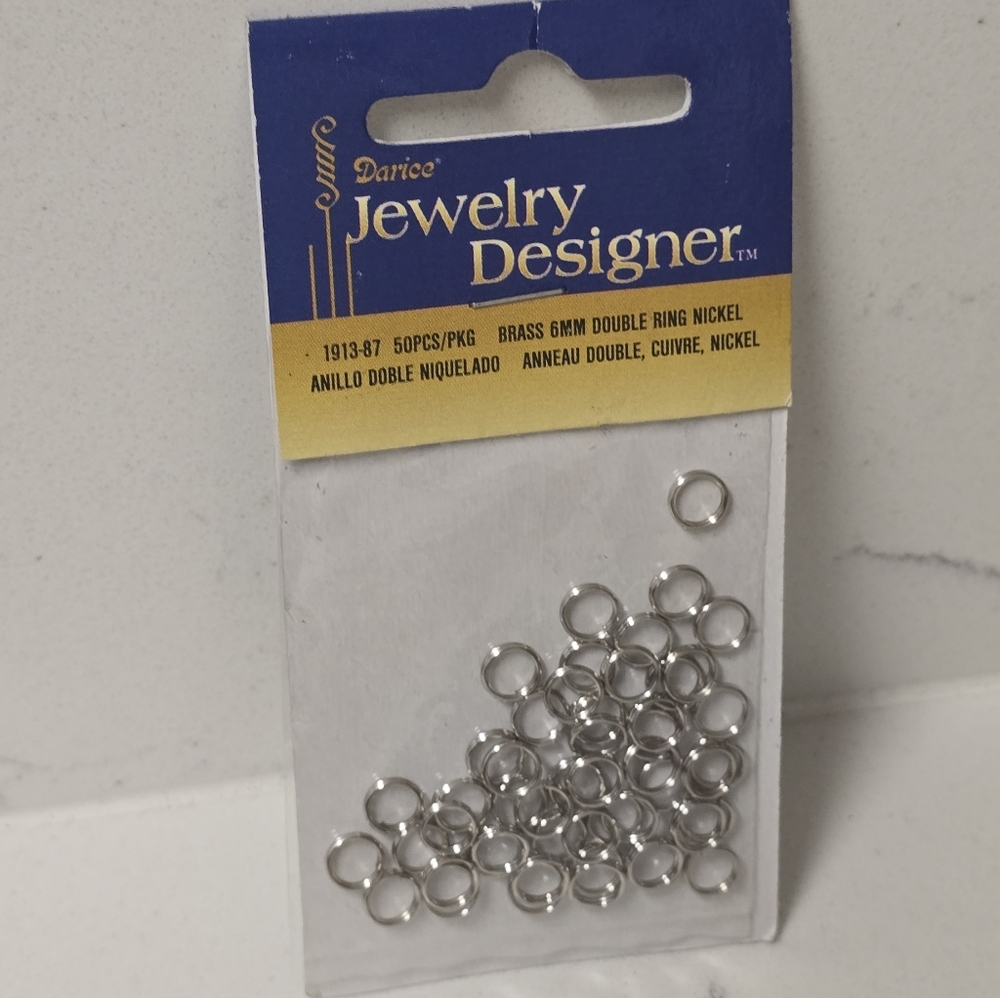 50 Darice Silver Jewelry Designer Jump Rings